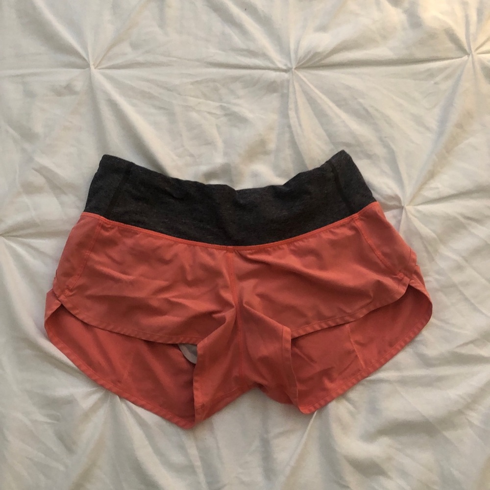 Lululemon coral colored shorts!